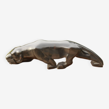 WOODEN subject Black Panther Art Deco on base