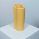 Three yellow vases in Memphis style by ASA Germany.