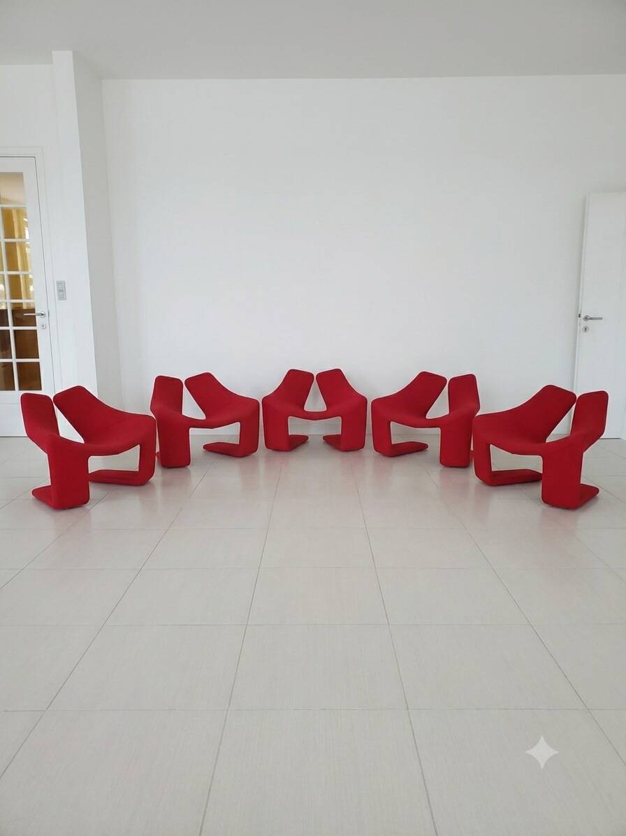 Set of 5 Zen armchairs Steiner Paris – Kwok Hoï Chan – reissue 2008