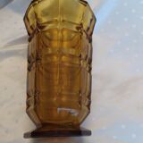Art deco ambraic moulded glass vase