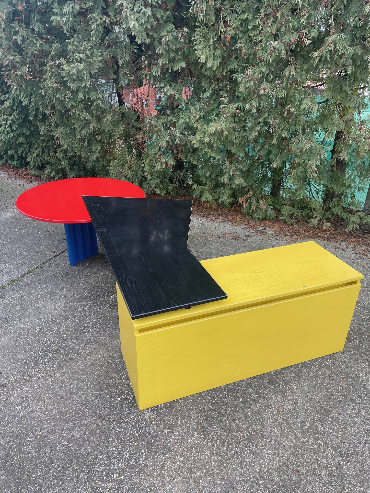 De Stijl-Inspired Desk by Peter Maly for Interlübke – Duo Series, 1980s