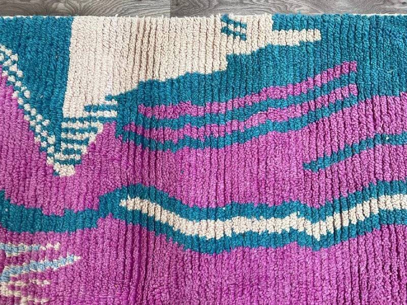 Tapis berbère artisanal laine naturelle 3x2 m
