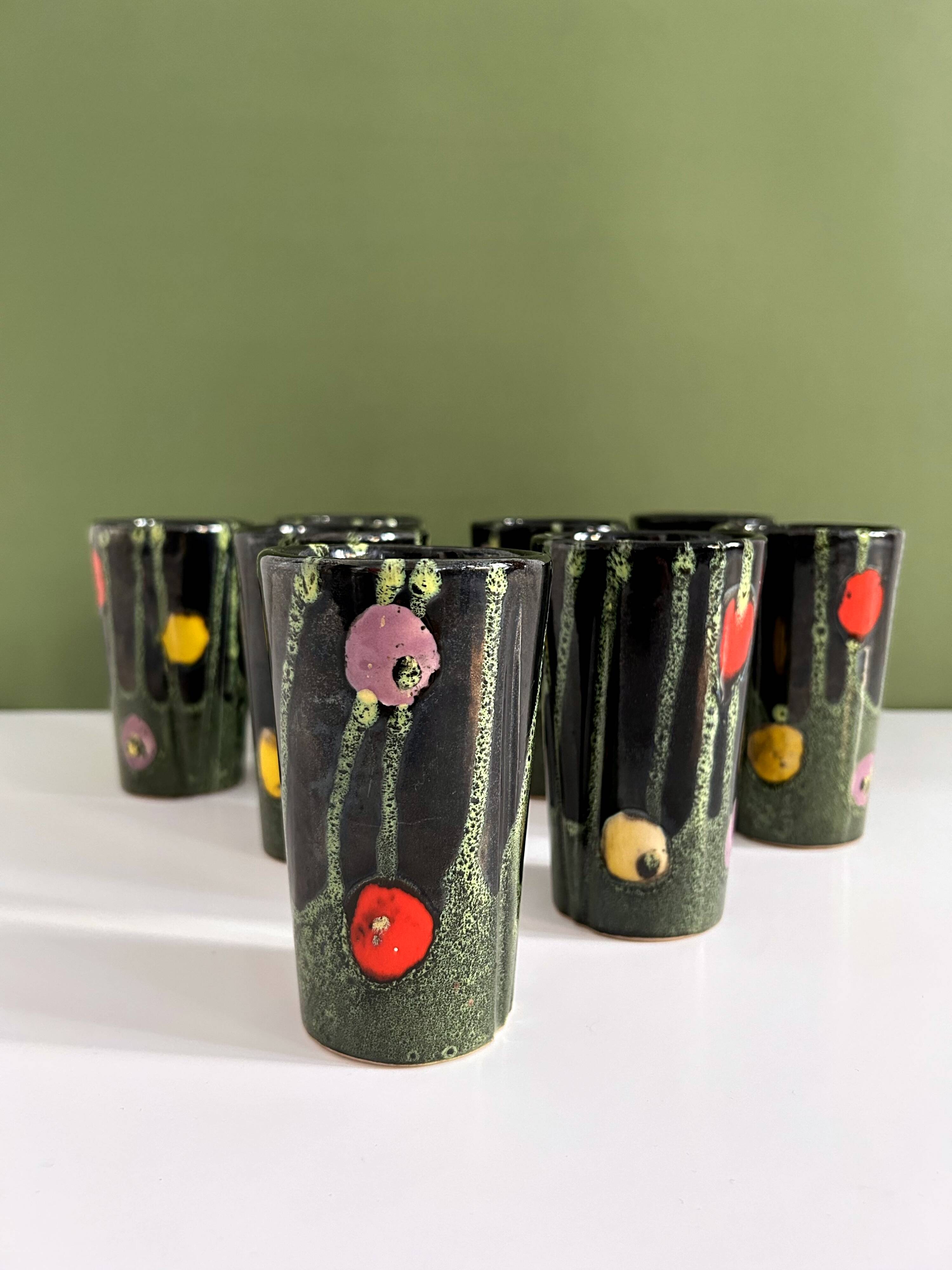 Vallauris ceramic mugs