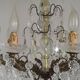 Lustre Rococo 8 lights in glass and antique bronze crystal 5199
