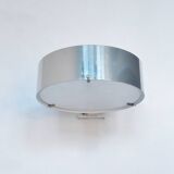 Chromed metal and glass wall lamp by Bruno Gatta for Stilnovo, Italy 1960's
