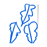 Illustration "Feuilles bleues"
