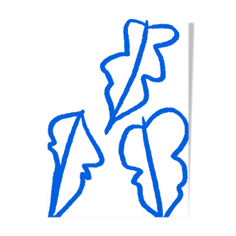 Illustration "Feuilles bleues"