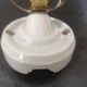 Old white opaline wall lamp with art deco porcelain foot 1930