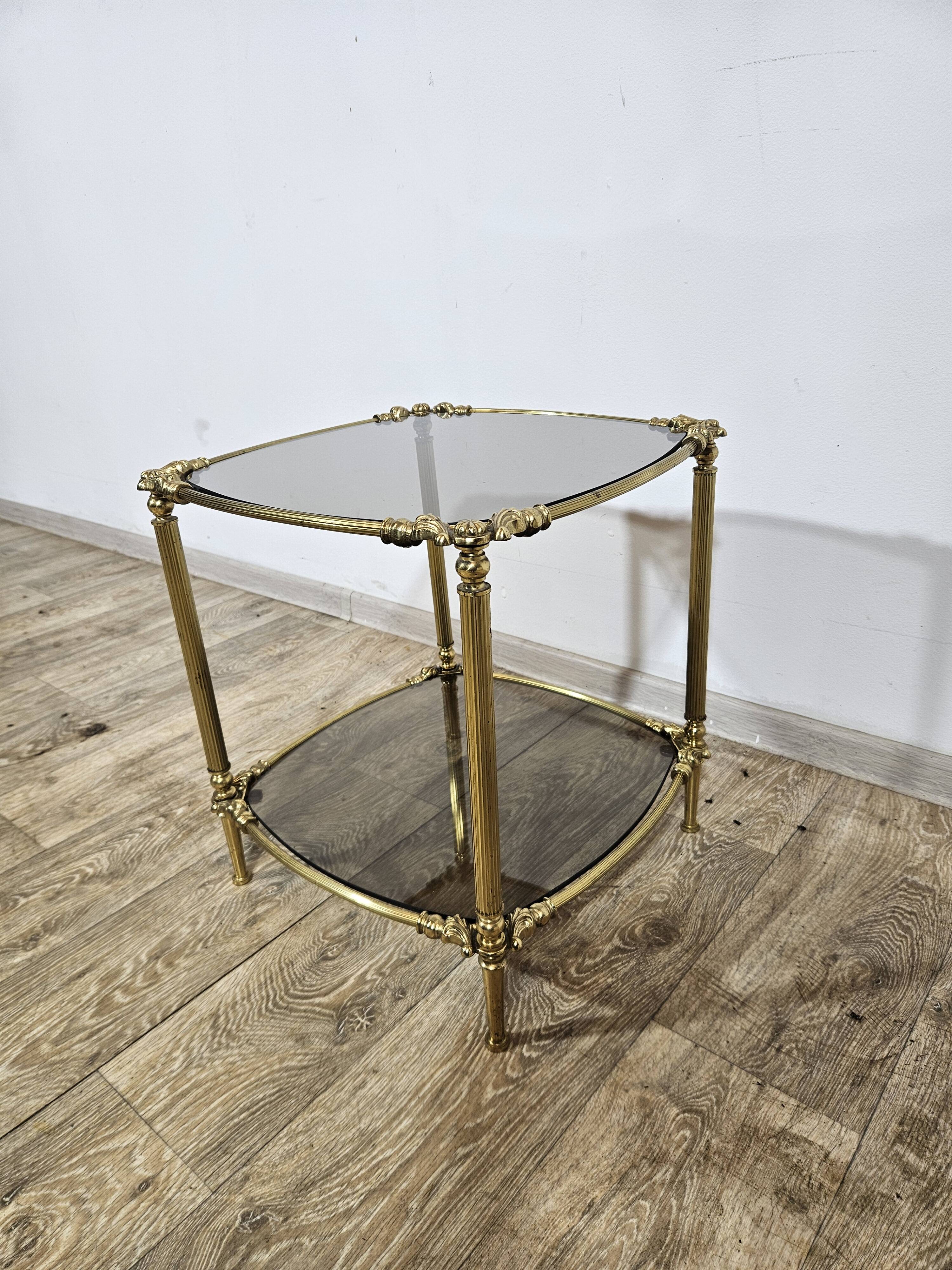 Brass side table, France, 1950s.