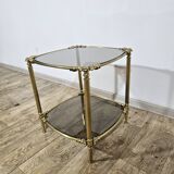 Brass side table, France, 1950s.