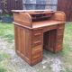 Old Angus London brand double-box sliding cylinder curtain desk.