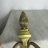 Pair of wall candle holders in bronze
