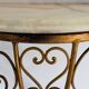 Mid-century floating wall console in wrought iron, 1950, Italy