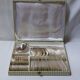 37-piece cutlery set in silver metal with Art Deco decor in box