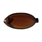 Plat poisson barbotine Sarreguemines 1970
