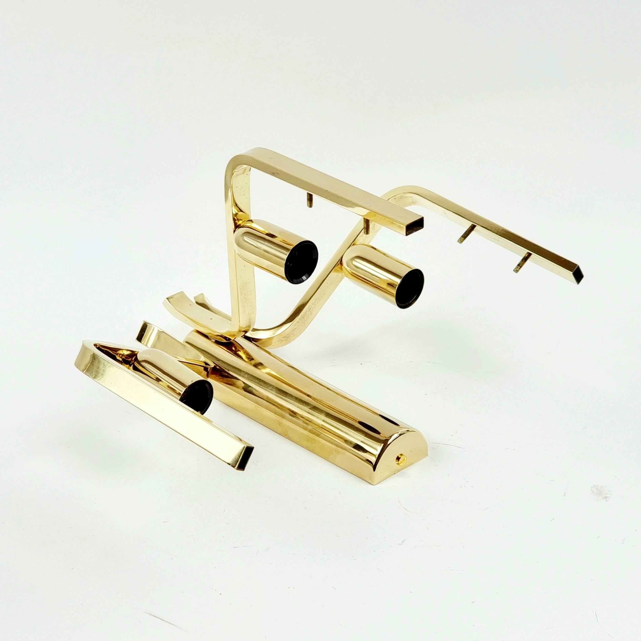 Large Scandinavian Glass & Brass Leaf Wall Light by Fagerlund, 1960s