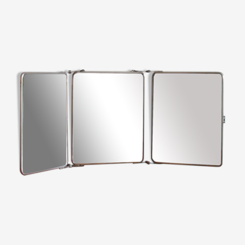 Grand miroir barbier triptyque