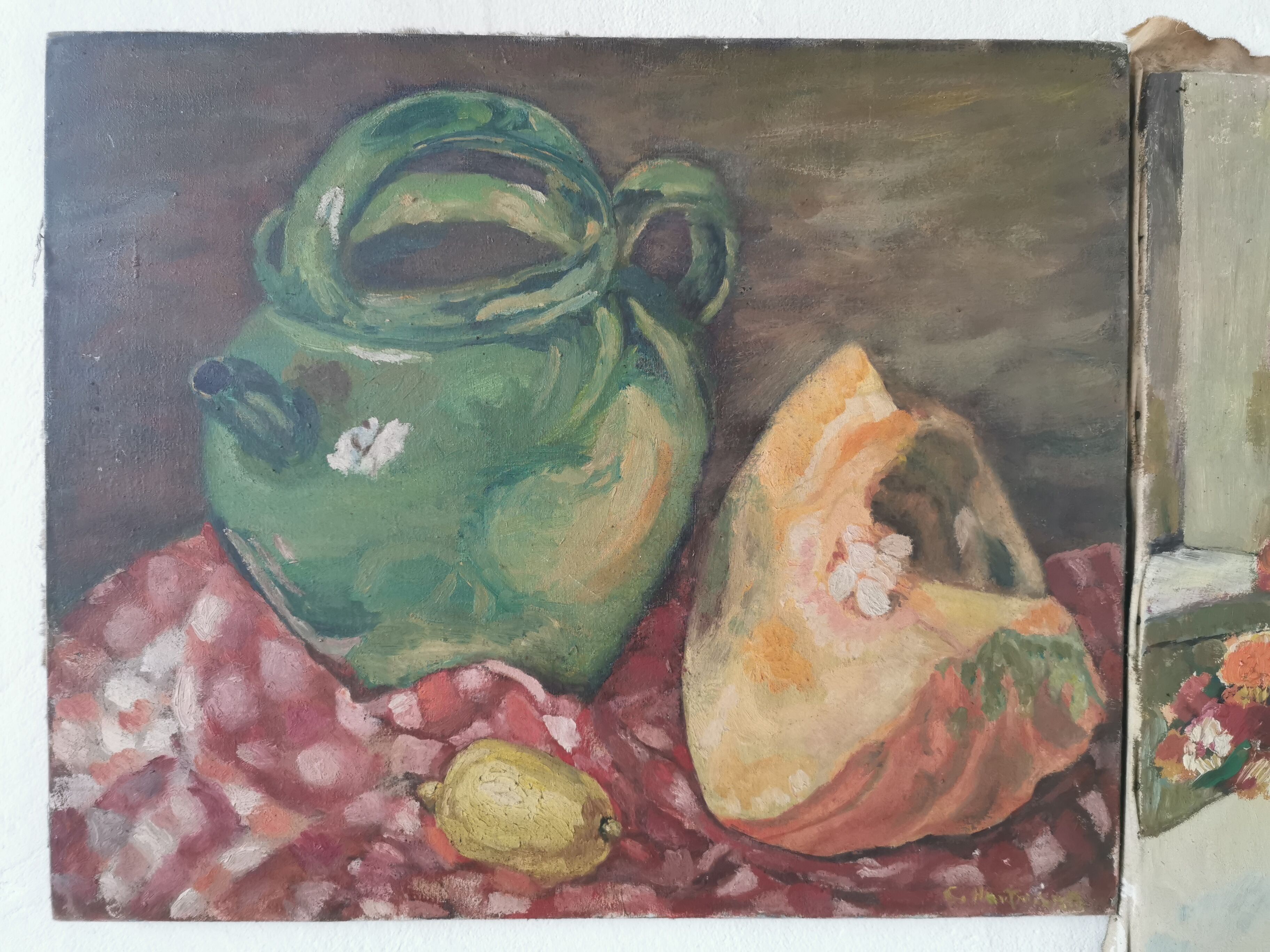 Set of 3 old still life paintings