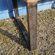 Industrial table 200 x 100 cm with wooden top + metal base