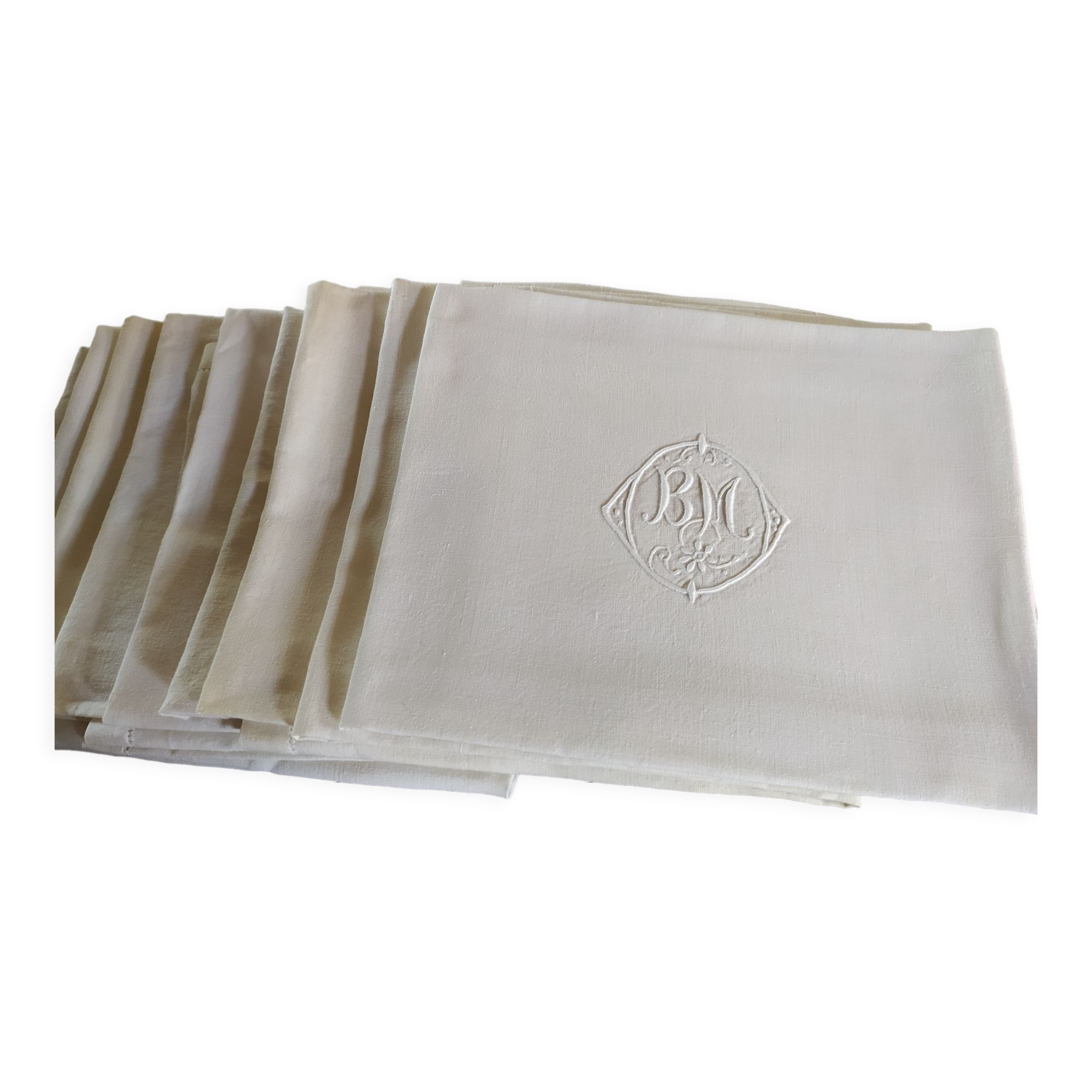 BM embroidered napkins