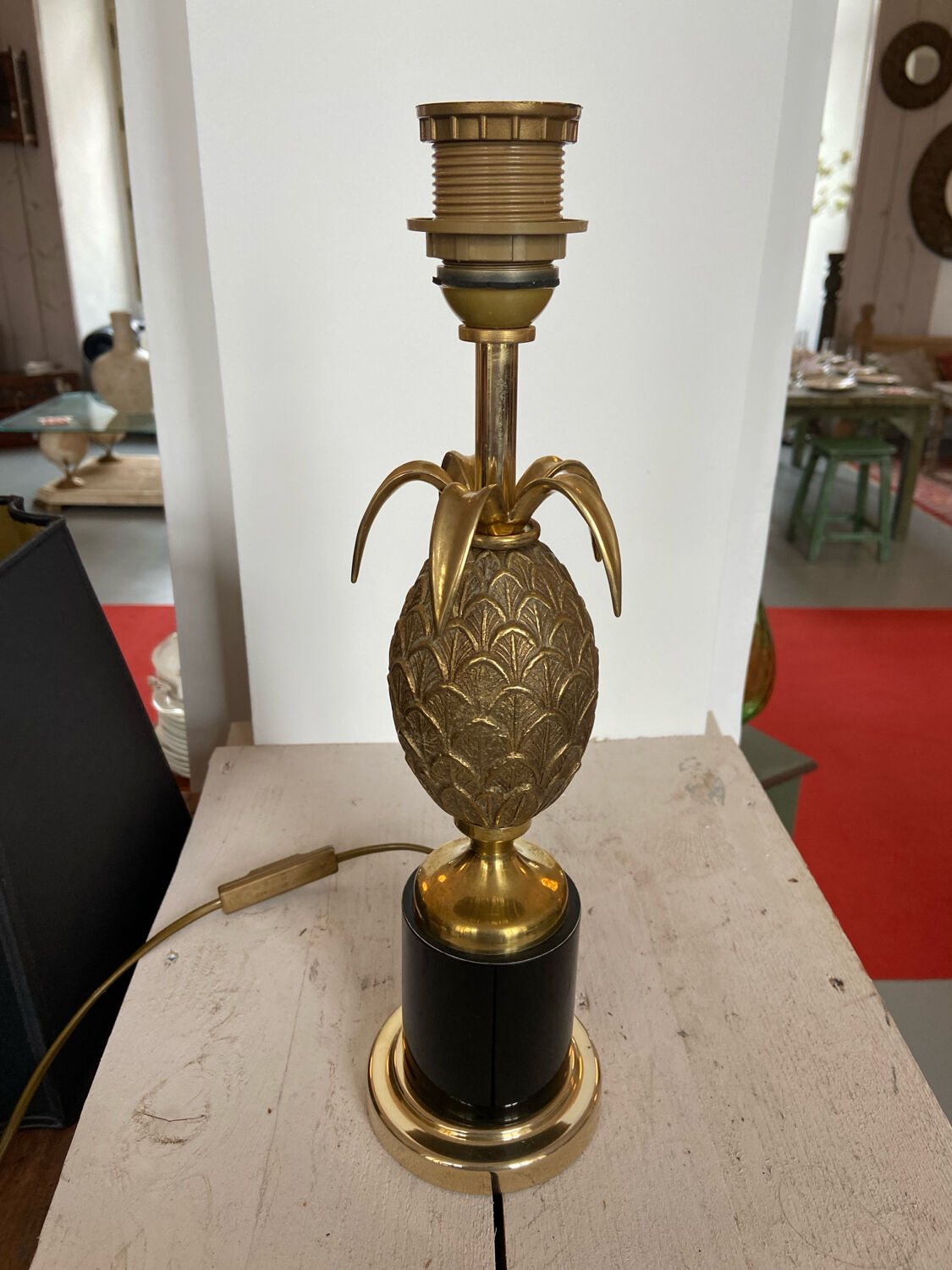 Lampe ananas « Hollywood Regency »