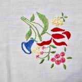 Hand embroidered cotton tablecloth