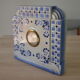 Blue ceramic table clock