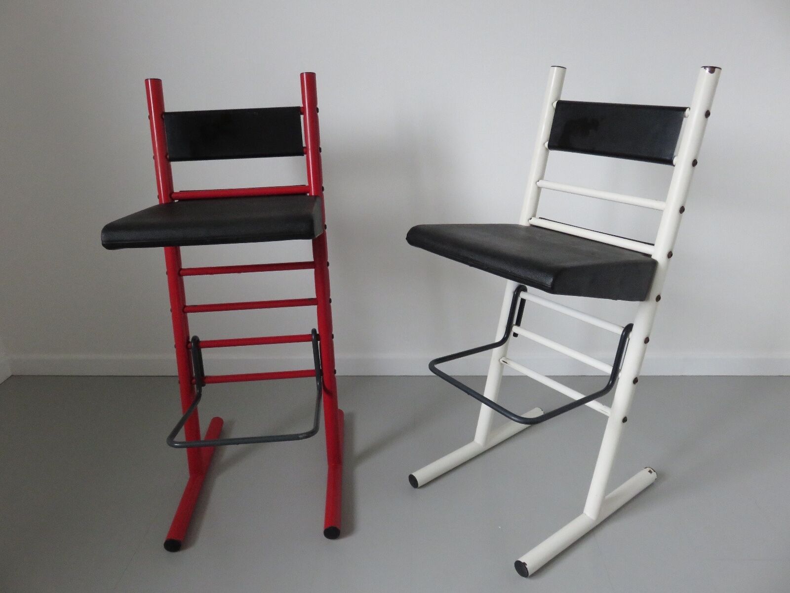 Pair of modular stools " Errebi " Italy 80s era Memphis