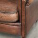 Vintage sheepskin armchair with a unique design and timeless appearance