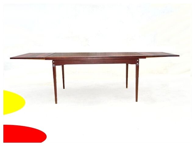 Table extensible palissandre vintage scandinave 1960