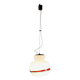 Suspension vintage en verre opalin et laiton, Italie, années 1960