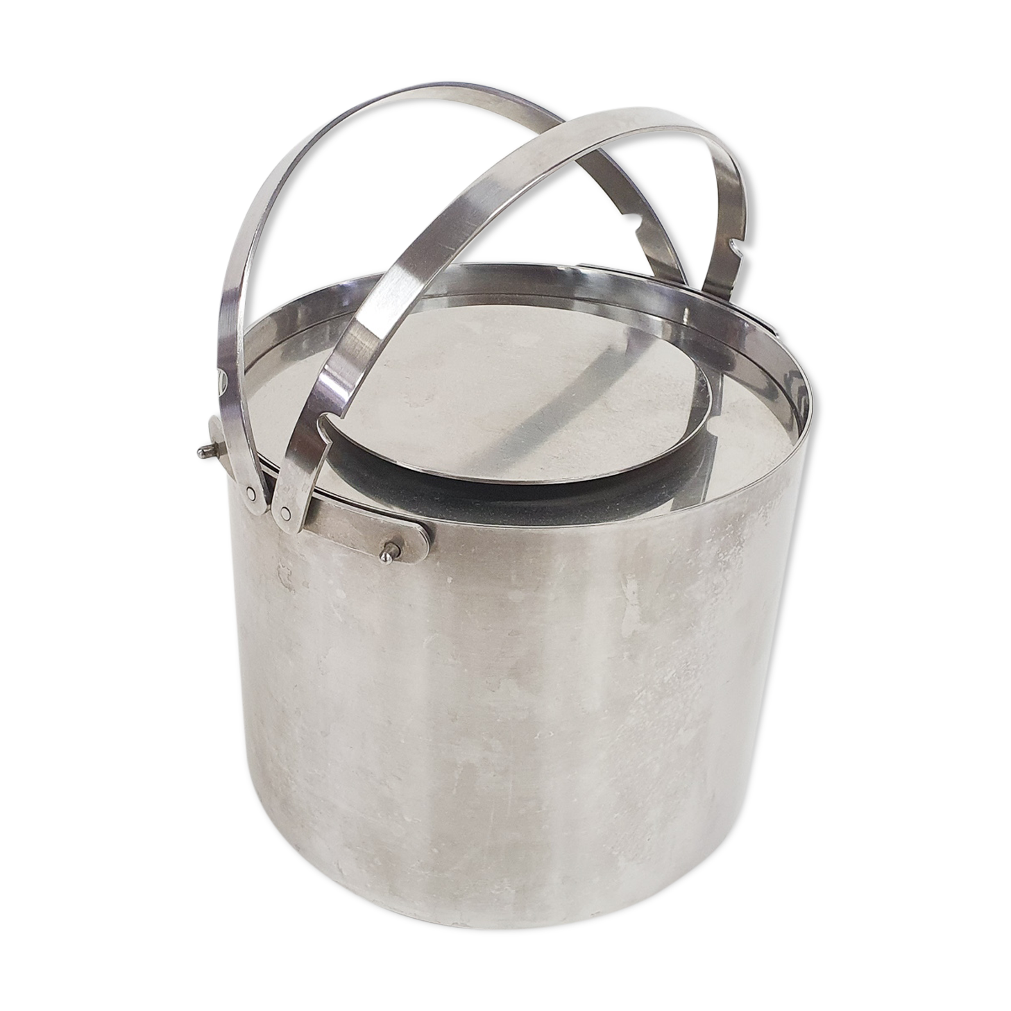 Stainless steel ice bucket by Arne Jacobsen for Stelton, Denmark 1960's