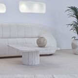 Natural travertine square Kalia coffee table 90x90