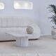Table basse carrée Kalia travertin naturel 90x90
