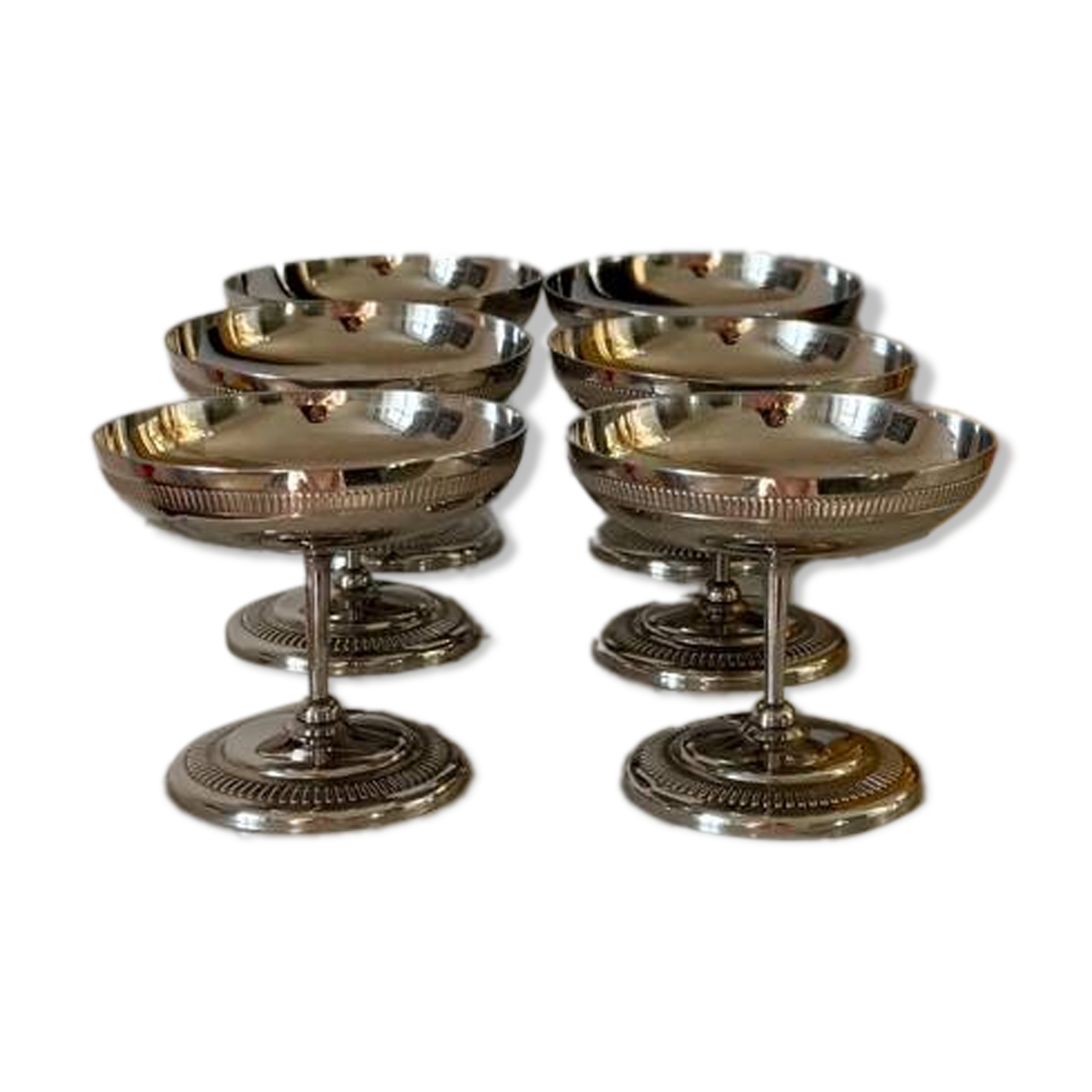 Lot de 6 coupes en inox