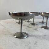 Set of 6 stainless steel cups