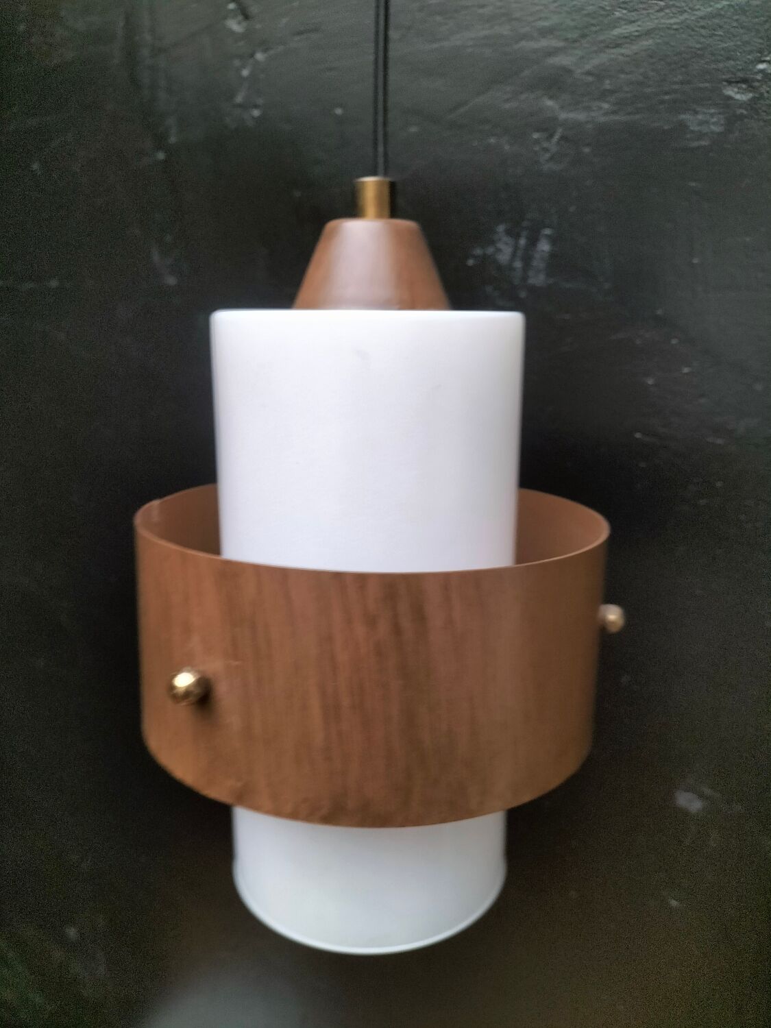 Vintage glass pendant light