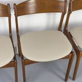 Chaises de salle à manger danoises en teck par Erik Buch pour OD Møbler, années 1960, lot de 4