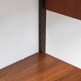 Playful 3-bay wall unit in teak wood by Poul Cadovius, Denmark, 1950s