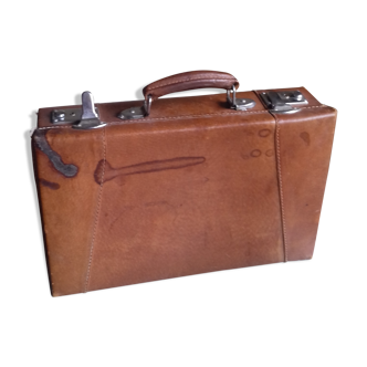 Trunk in leather and steel