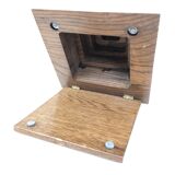 Pyramid shaped wooden box