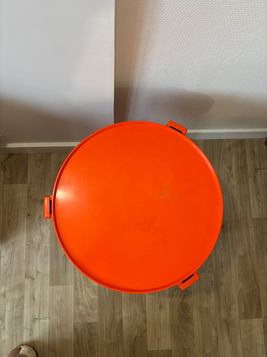 70s orange serving trolley