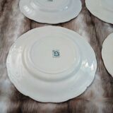 8 antique dessert plates in ironstone