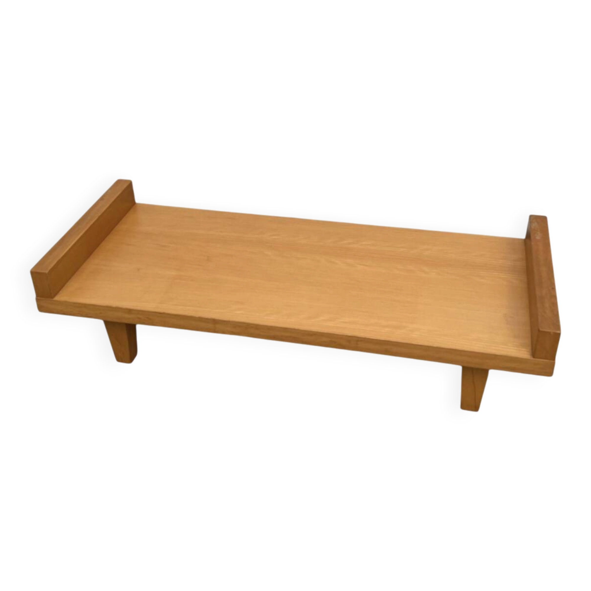 Modernist 1980s oak veneer coffee table