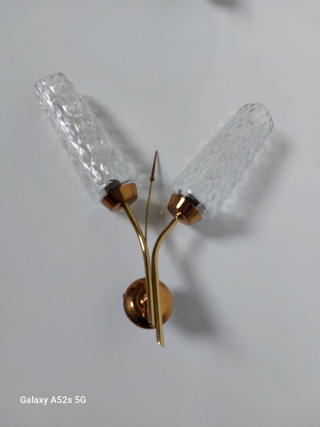 Pair of double art deco wall lights