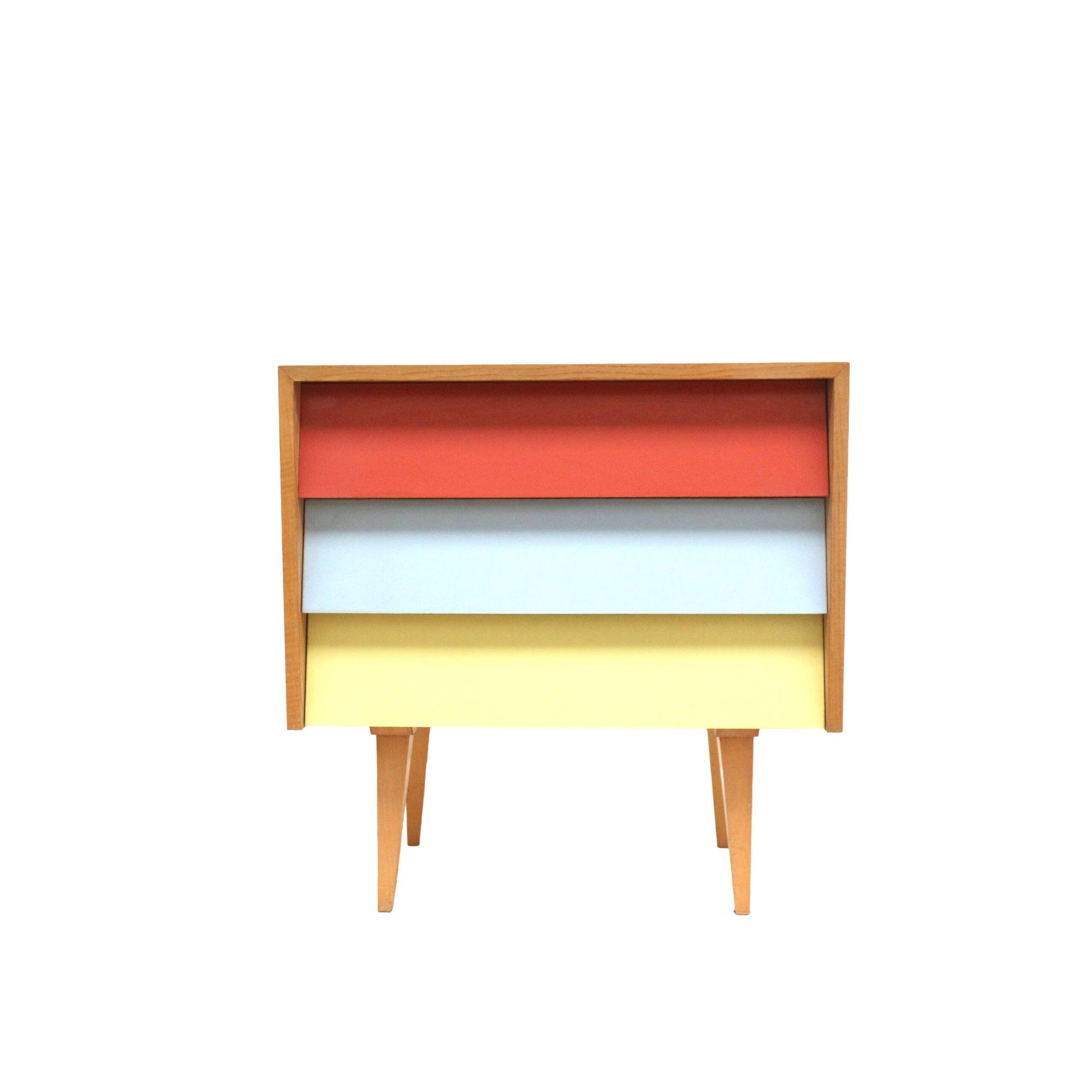 Vintage small chest of drawers in the style of Jiří Jiroutek, made in the 1970s