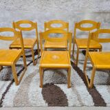 Set of 6 vintage sleigh chairs