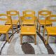Lot de 6 chaises traineau
vintage