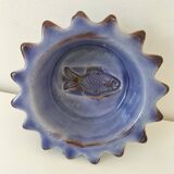 Handcrafted blue earthenware pocket emptier