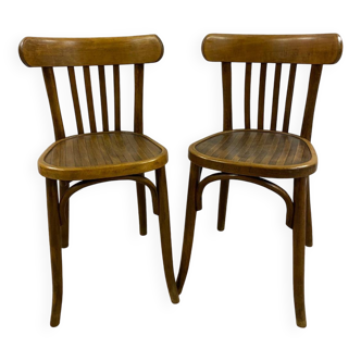 Pair of Baumann bistro chairs